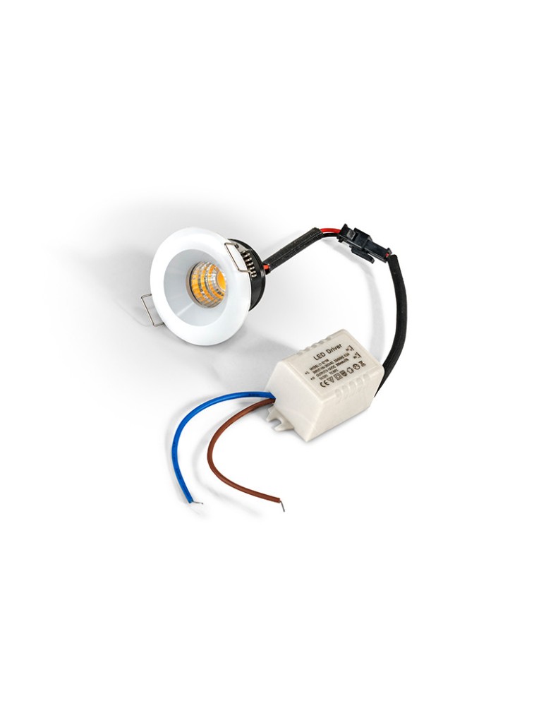 Round flush-mounted lamps - Azzardo OKA AC 4000K WH 1xLED Recessed White AZ2235 - product kolory-swiatla.pl 4