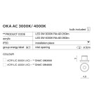 Round flush-mounted lamps - Azzardo OKA AC 4000K WH 1xLED Recessed White AZ2235 - product 5