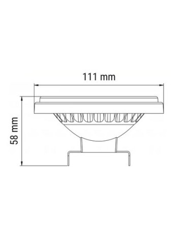OXYLED PERFECTCOLOR AR111 12W 900lm CRI90 45° 4000K Srebrny 892329 - produkt 2