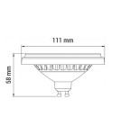 LED ES111 GU10 230V bulbs - OXYLED PERFECTCOLOR ES111 15W 1200lm CRI90 120° 4000K White 894309. - product 2