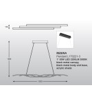 LED pendant lamps - Zuma Line RESINA LED 53W Pendant L170221-3. - product 2