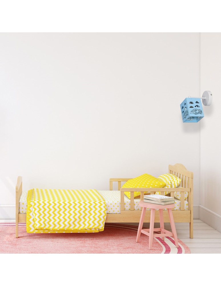 Children's wall lamps - Milagro Wall lamp RALLY BLUE 1xE27 60W MLP64800 - product kolory-swiatla.pl 6