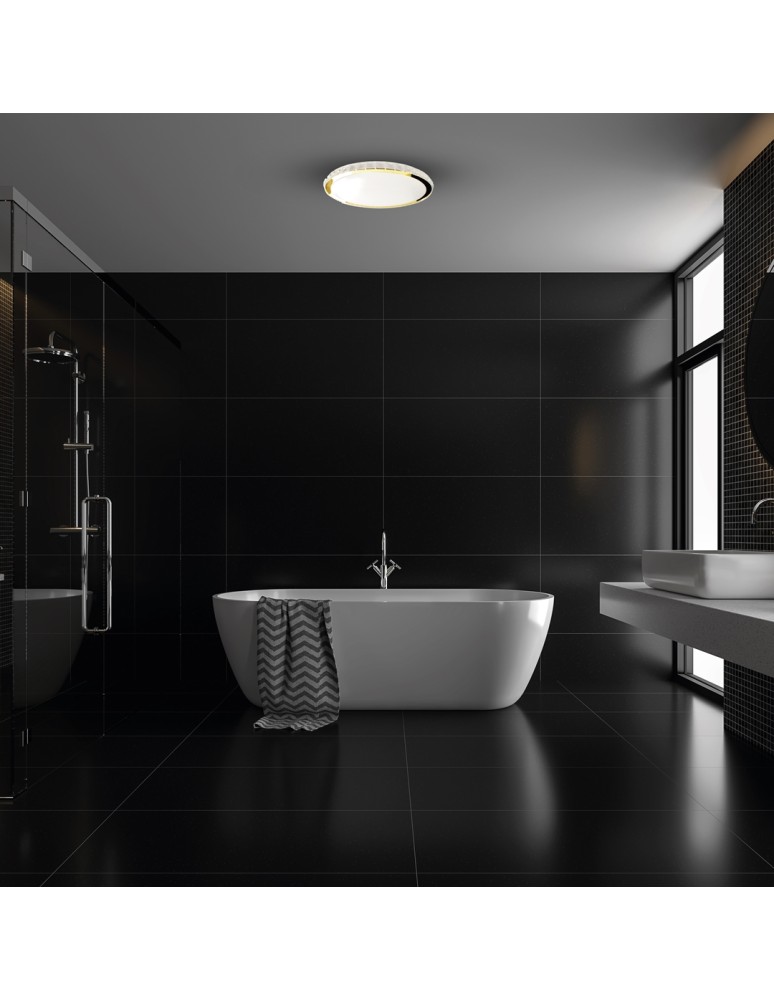 Ceiling lamps with crystals - Milagro Layla Gold 50W dimmable plafond + remote control ML8131 - product kolory-swiatla.pl 3