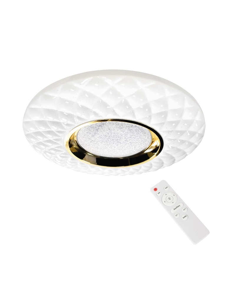 Glamour ceiling lamps - Milagro Plafond TOKYO GOLD 24W Ø400 mm + Remote control ML7908 - product kolory-swiatla.pl 2