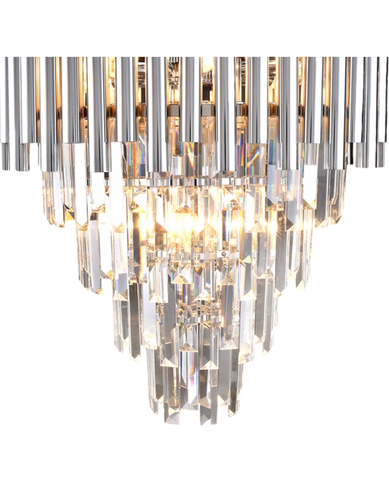 Ceiling lamps with crystals - Milagro Plafond MADISON CHROME 9xE14 ML8805 - product kolory-swiatla.pl 2