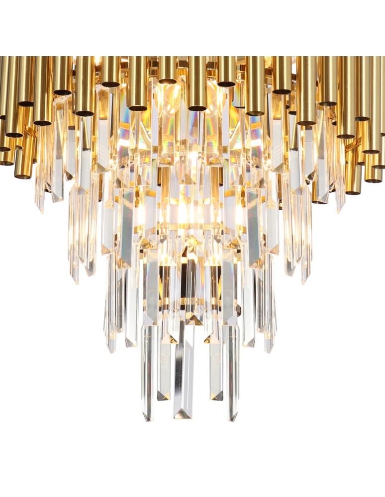 Ceiling lamps with crystals - Milagro Plafond MADISON GOLD 9xE14 ML8806 - product kolory-swiatla.pl 2