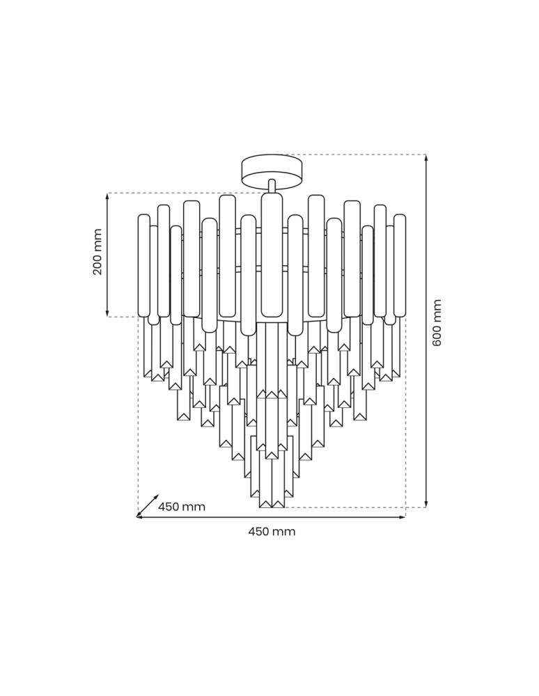 Ceiling lamps with crystals - Milagro Plafond MADISON GOLD 9xE14 ML8806 - product kolory-swiatla.pl 5