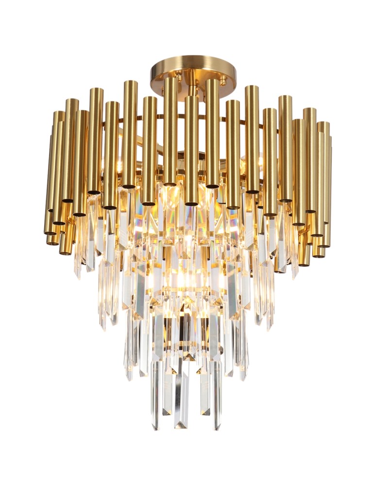 Ceiling lamps with crystals - Milagro Plafond MADISON GOLD 9xE14 ML8806 - product kolory-swiatla.pl 6