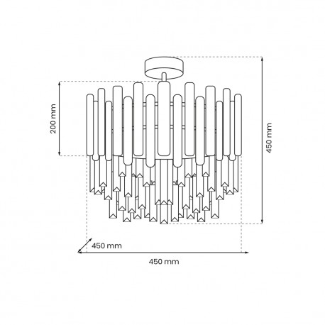 Milagro Plafon ASPEN CHROME 6xE14 ML8809