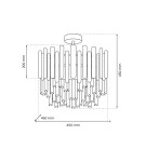Ceiling lamps with crystals - Milagro Plafond ASPEN GOLD 6xE14 ML8810 - product 4