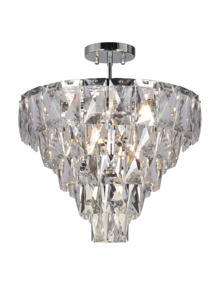 Ceiling lamps with crystals - Milagro Plafond CHELSEA CHROME 6xE14 ML8811 - product kolory-swiatla.pl 1