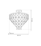 Ceiling lamps with crystals - Milagro Plafond CHELSEA CHROME 6xE14 ML8811 - product 5