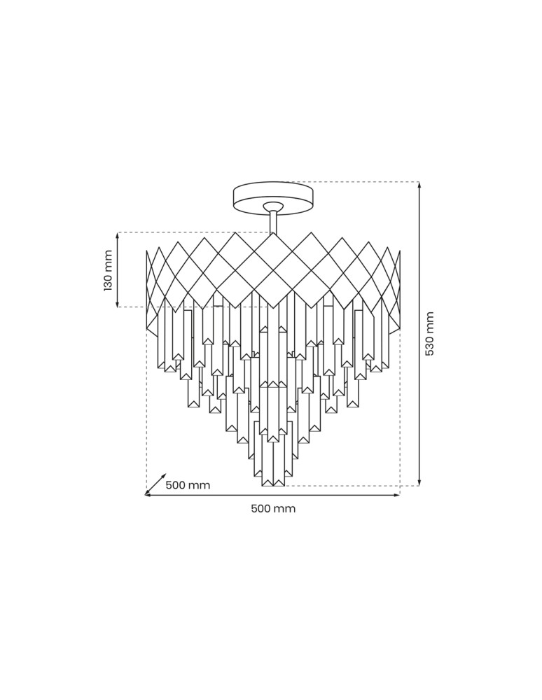 Ceiling lamps with crystals - Milagro Plafond CARISMA CHROME 9xE14 ML8888 - product kolory-swiatla.pl 5