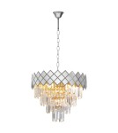 Crystal pendant lamps - Milagro Chandelier CARISMA CHROME 9xE14 ML8889 - product 1