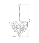 Crystal pendant lamps - Milagro Chandelier CARISMA CHROME 9xE14 ML8889 - product 5