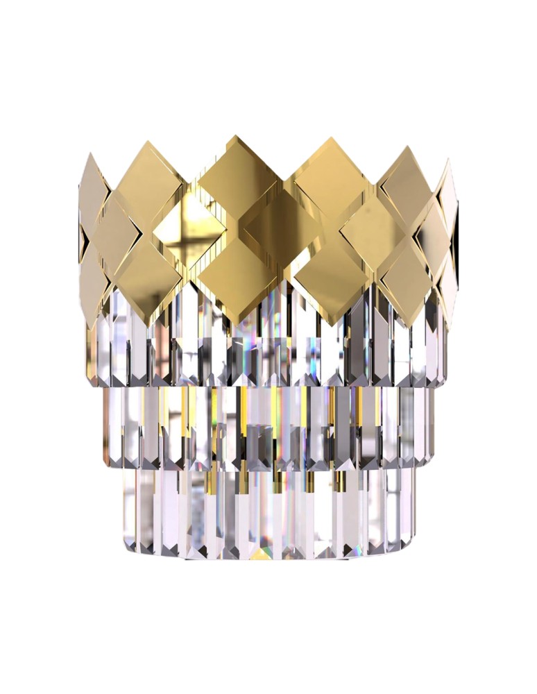 Crystal wall lamps - Milagro Wall lamp CARISMA GOLD 2xE14 ML8890 - product kolory-swiatla.pl 1
