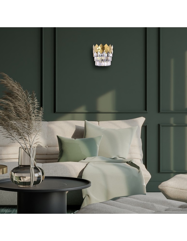 Crystal wall lamps - Milagro Wall lamp CARISMA GOLD 2xE14 ML8890 - product kolory-swiatla.pl 2