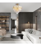 Ceiling lamps with crystals - Milagro Plafond CARISMA GOLD 9xE14 ML8891 - product 3