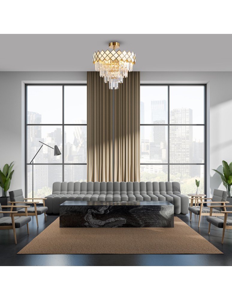 Ceiling lamps with crystals - Milagro Plafond CARISMA GOLD 9xE14 ML8891 - product kolory-swiatla.pl 4