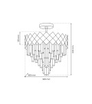 Ceiling lamps with crystals - Milagro Plafond CARISMA GOLD 9xE14 ML8891 - product 5