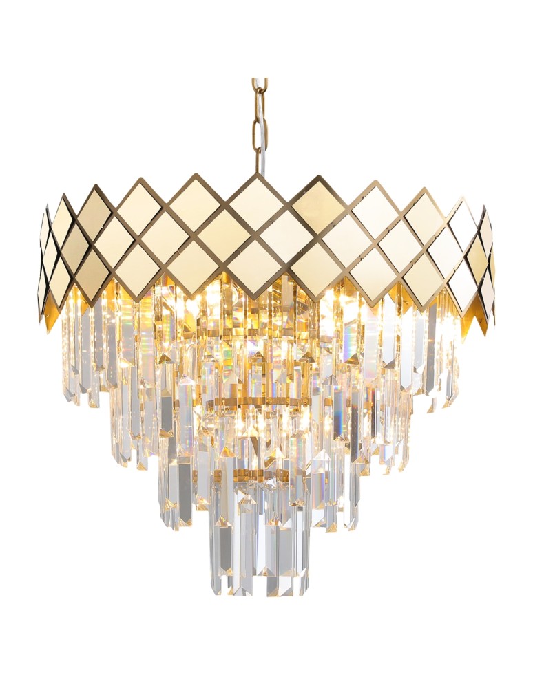 Crystal pendant lamps - Milagro CARISMA GOLD 9xE14 chandelier ML8892 - product kolory-swiatla.pl 2