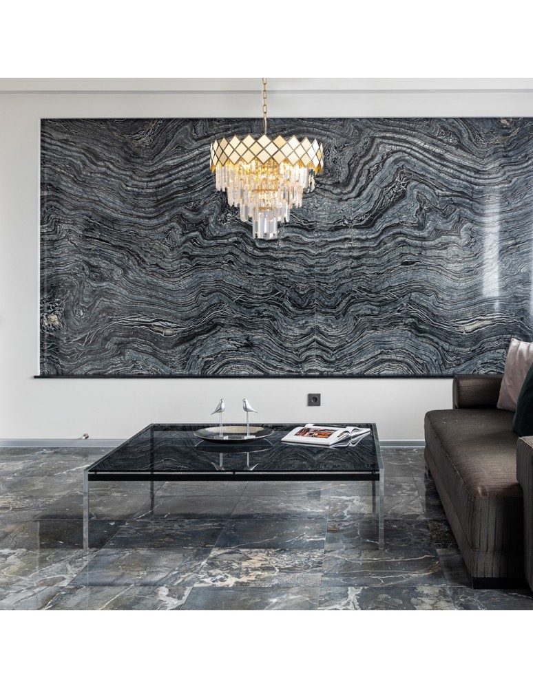 Crystal pendant lamps - Milagro CARISMA GOLD 9xE14 chandelier ML8892 - product kolory-swiatla.pl 4