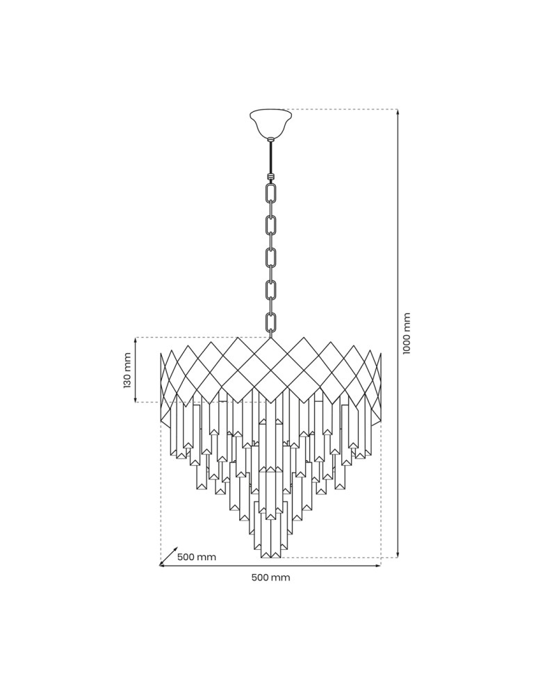 Crystal pendant lamps - Milagro CARISMA GOLD 9xE14 chandelier ML8892 - product kolory-swiatla.pl 5
