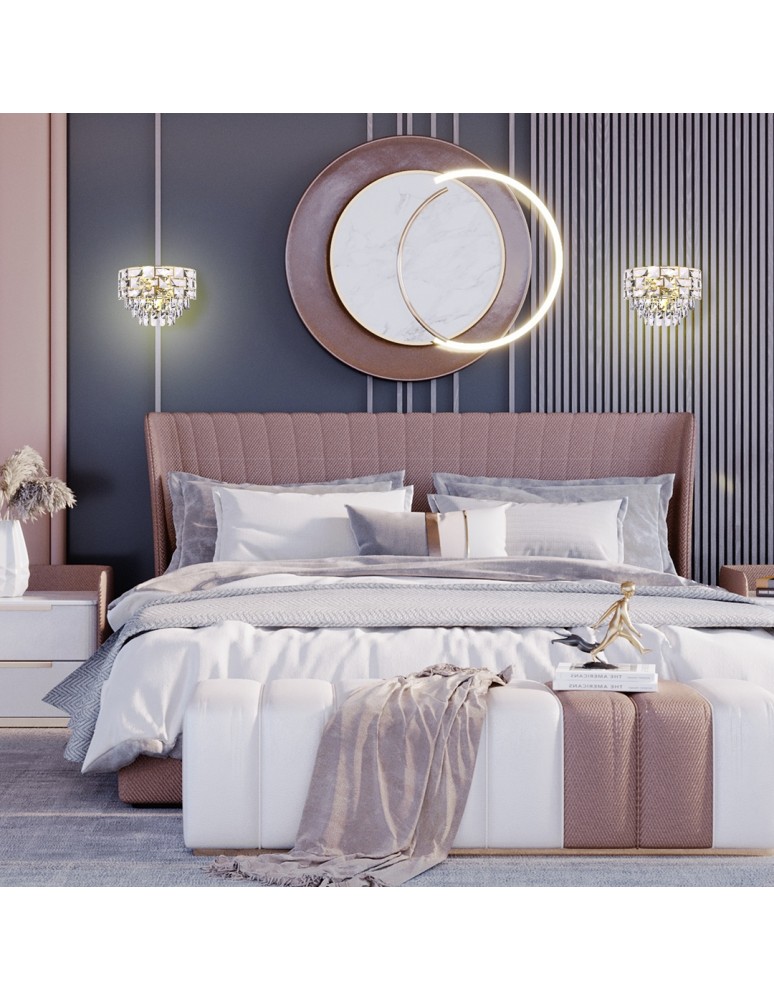 Crystal wall lamps - Milagro Wall lamp LUXURIA 2xE14 ML8893 - product kolory-swiatla.pl 3