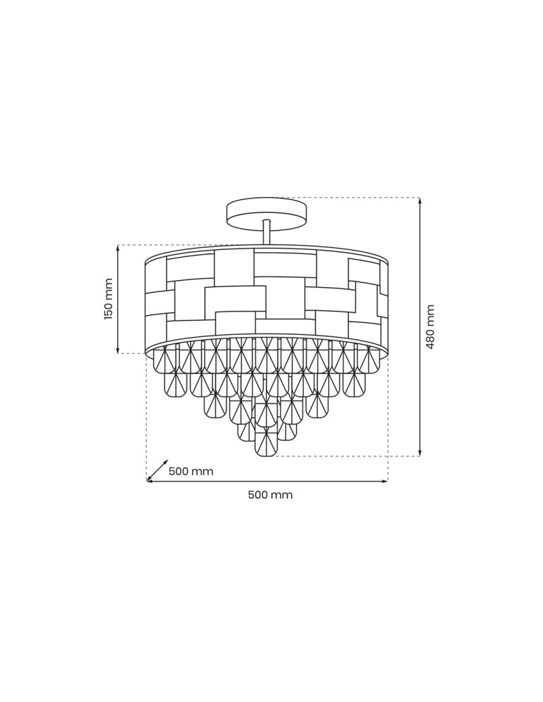 Ceiling lamps with crystals - Milagro Plafond LUXURIA 9xE14 ML8894 - product kolory-swiatla.pl 5