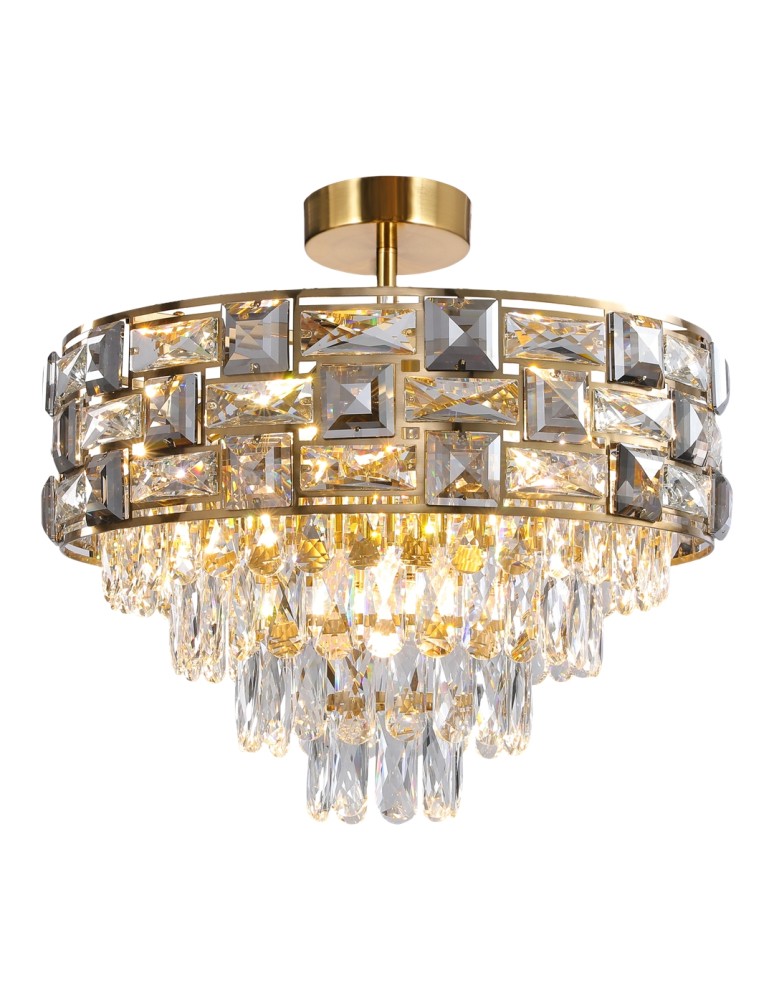 Ceiling lamps with crystals - Milagro Plafond LUXURIA 9xE14 ML8894 - product kolory-swiatla.pl 6