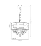 Crystal pendant lamps - Milagro LUXURIA 9xE14 chandelier ML8895 - product 5