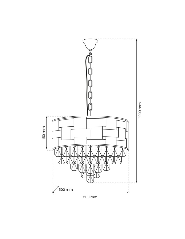 Crystal pendant lamps - Milagro LUXURIA 9xE14 chandelier ML8895 - product kolory-swiatla.pl 5