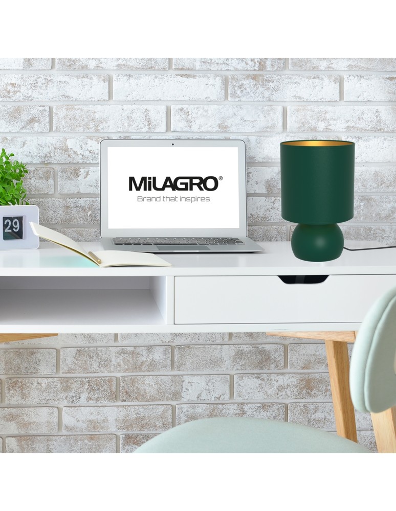 Nightlights - Milagro VICKY GREEN 1xE27 bedside lamp MLP8902 - product kolory-swiatla.pl 3