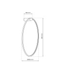 Ring wall lamps - Milagro Wall lamp Saturno Black 25W LED ML8850 - product 4