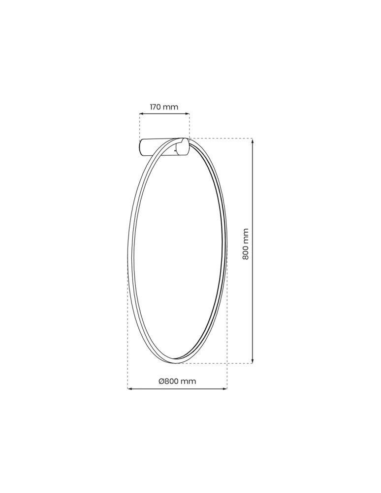 Ring wall lamps - Milagro Wall lamp Saturno Black 46W LED ML8852 - product kolory-swiatla.pl 4