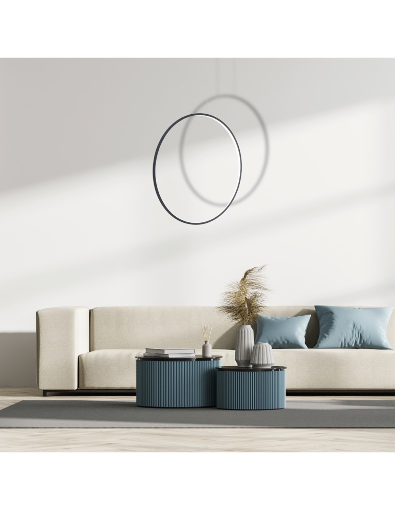 Pendant lamps circles - Milagro Saturno Black 46W LED pendant lamp ML8856 - product kolory-swiatla.pl 3