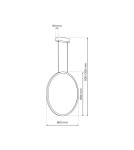 Pendant lamps circles - Milagro Saturno Black 46W LED pendant lamp ML8856 - product 5