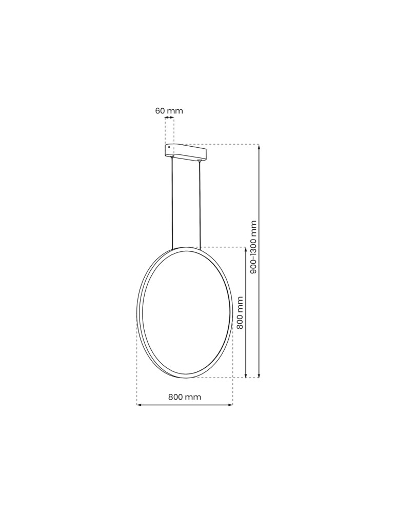 Pendant lamps circles - Milagro Saturno Black 46W LED pendant lamp ML8856 - product kolory-swiatla.pl 5