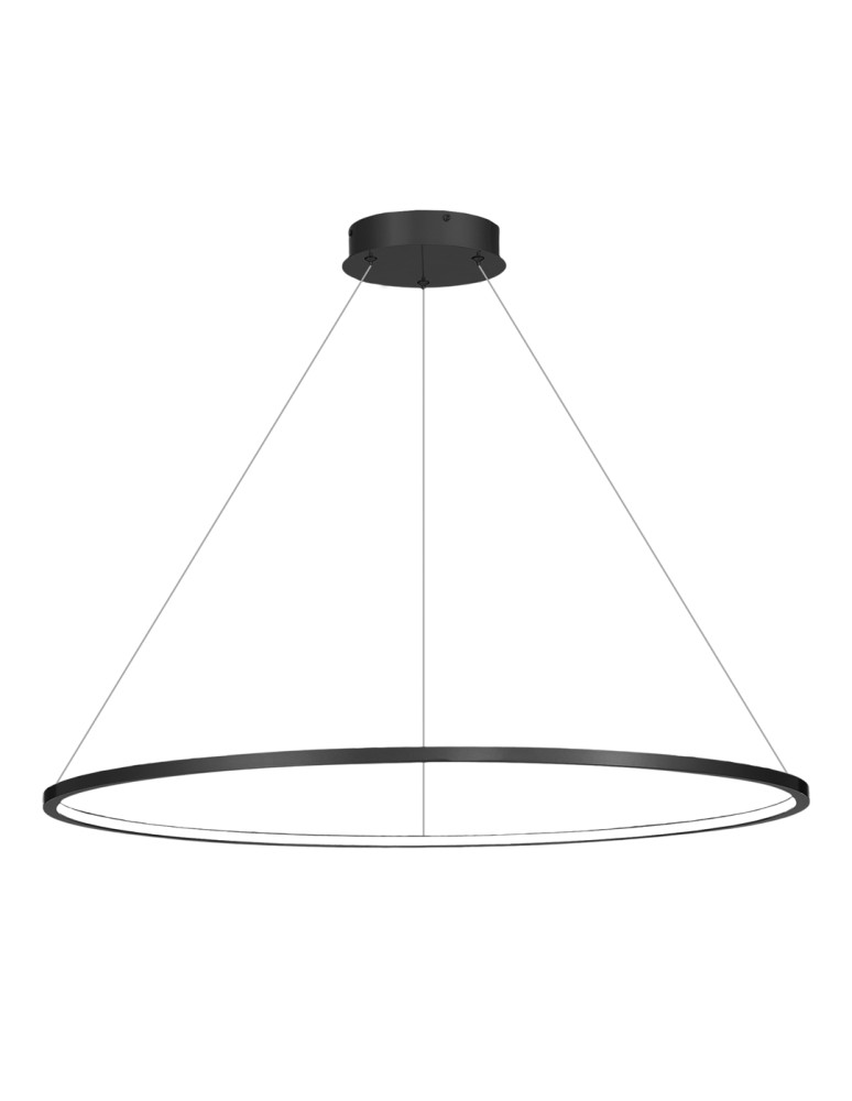 Pendant lamps circles - Milagro Saturno Black 57W LED pendant lamp ML8862 - product kolory-swiatla.pl 1