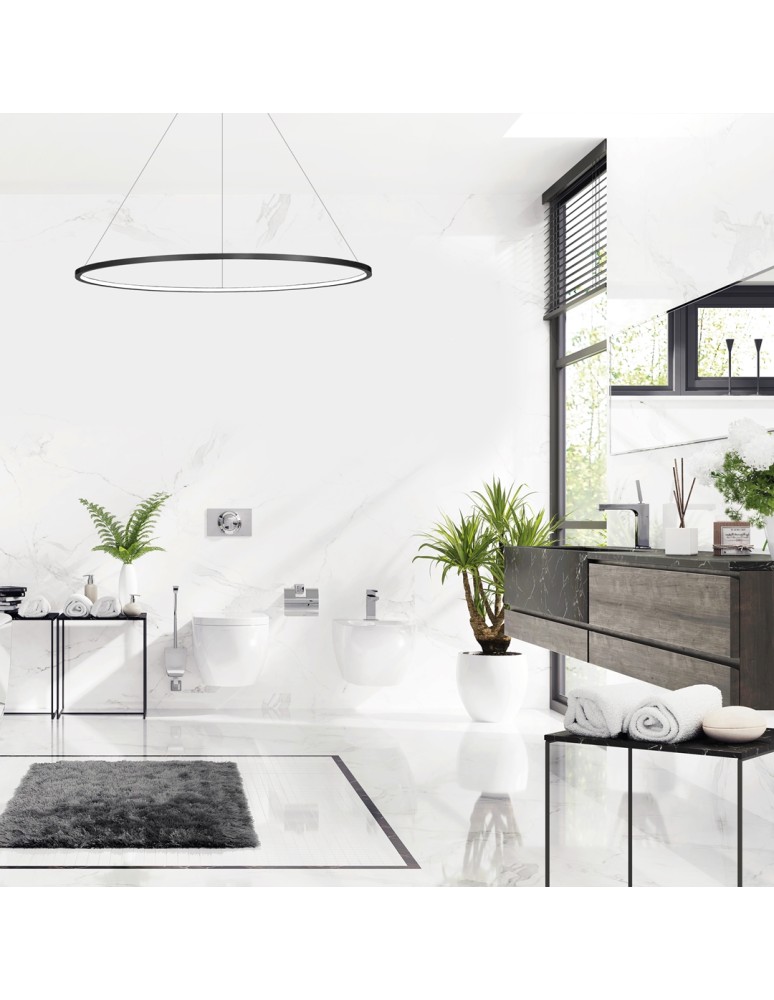 Pendant lamps circles - Milagro Saturno Black 65W LED pendant lamp ML8864 - product kolory-swiatla.pl 3