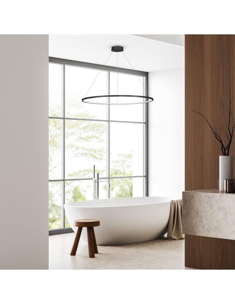 Pendant lamps circles - Milagro Saturno Black 65W LED pendant lamp ML8864 - product kolory-swiatla.pl 4