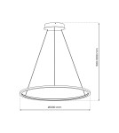 Pendant lamps circles - Milagro Saturno Black 65W LED pendant lamp ML8864 - product 5