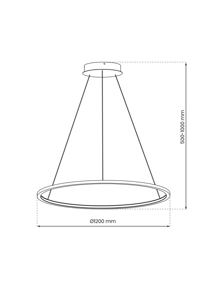 Pendant lamps circles - Milagro Saturno Black 65W LED pendant lamp ML8864 - product kolory-swiatla.pl 5