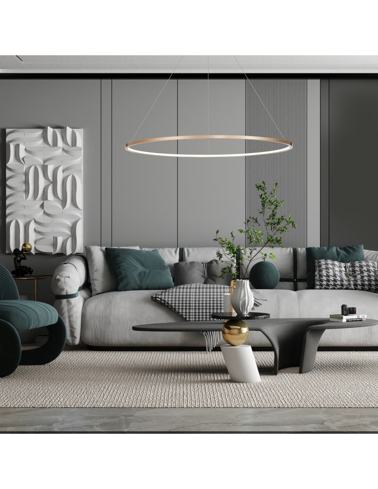 Pendant lamps circles - Milagro Saturno Gold 65W LED pendant lamp ML8865 - product kolory-swiatla.pl 3