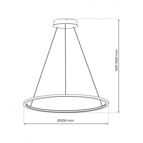 Milagro Lampa wisząca Saturno Gold 65W LED ML8865