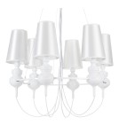 Designer pendant lamps - Step into Design QUEEN-6 pendant lamp white  - product 1