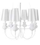Designer pendant lamps - Step into Design QUEEN-6 pendant lamp white  - product 2
