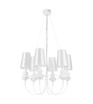 Designer pendant lamps - Step into Design QUEEN-6 pendant lamp white  - product 3