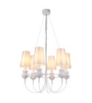 Designer pendant lamps - Step into Design QUEEN-6 pendant lamp white  - product 4