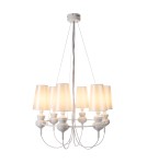 Designer pendant lamps - Step into Design QUEEN-6 pendant lamp white  - product 6